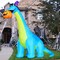 Halloween Inflatables Outdoor Decorations 10 FT Tall Dinosaurs Eating Pumpkin (blue)